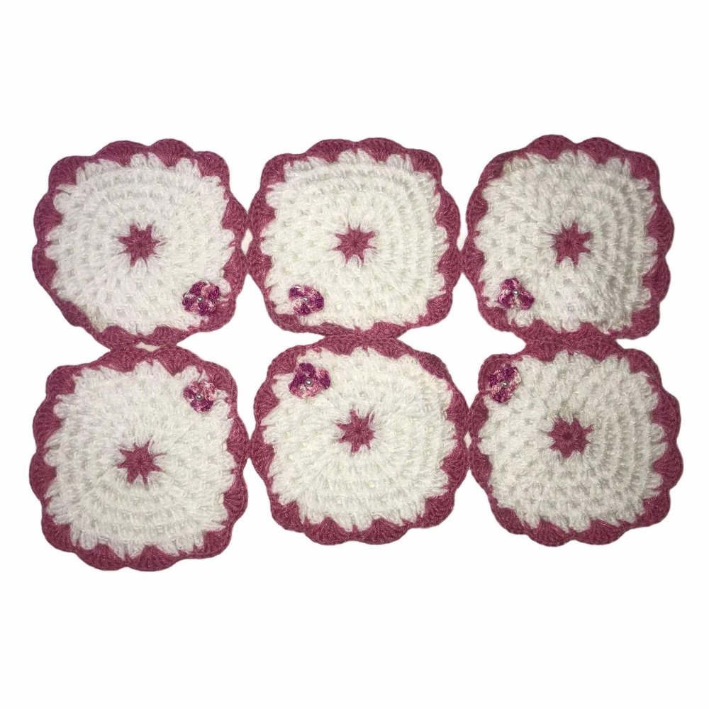 Handmade Hand Crafted Crocheted 4 Sided Squares